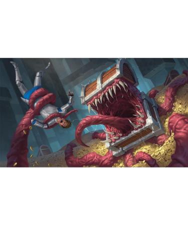 Fantasy North - Treasure Chest Mimic - TCG Playmat and Mouse Pad - 24 x 14 inches