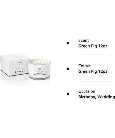 Luxury Green Fig Scented Candle Gift | 35 Hours Burn Time | Hotel Collection by The Copenhagen Company - Buy Online on SooperMarket.com