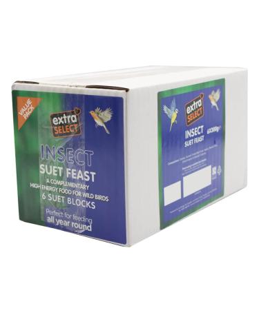 Extra Select Wild Bird High Energy Insect Suet Blocks 6x300gm