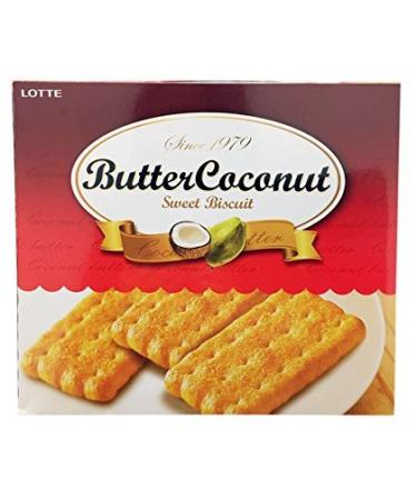 Lotte Butter Coconut Sweet Biscuits (1 Pack 10.58 oz 300g)