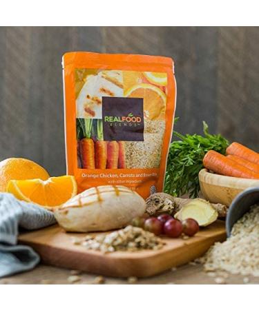 Real Food Blends Orange Chicken Carrots & Brown Rice 9.4 oz Pureed Meal for Feeding Tubes - Pack of 12 Pouches - Buy Online on SooperMarket.com