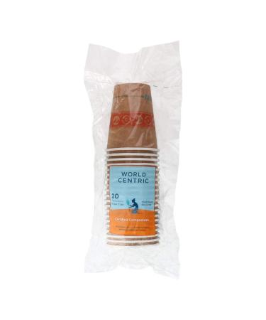 World Centric Compostable Hot Paper Cups, 12-Ounce, 20-Pack
