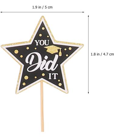 HOLIDYOYO 24pcs Graduation Cupcake Toppers Picks Class of 2024 Cake Toppers Congrats Grad Cake Picks Dessert Toppers Toothpick For Graduation Party Supplies Cake Decorations - Buy Online on SooperMarket.com