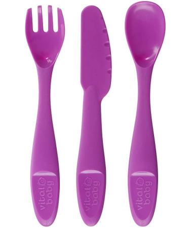 Vital Baby Nourish Perfectly Simple Cutlery 15pk - Baby Weaning and Feeding Set - Bright Colors - BPA Free - Durable - 12m - Buy Online on SooperMarket.com
