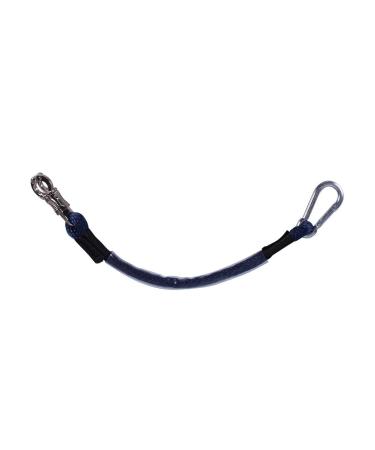 QHP trailer tie-down rope trailer tie-down panic hook + snap hook 60 cm (incl. hook) (Navy)