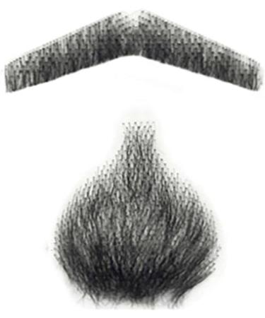 Remeehi Men's Hand-Made Black Goatee Beard - Costume Pretend Fake Mustache for a Stylish Look - Buy Online on SooperMarket.com