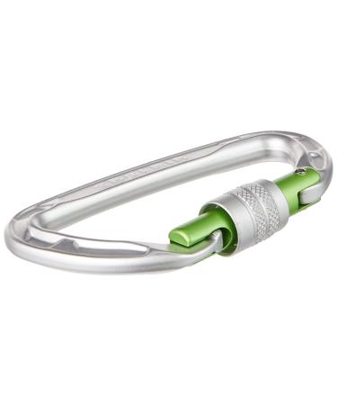 Edelrid safety clips for climbing carabiners with automatic locking and climbing and abseiling hammock for women and men silver