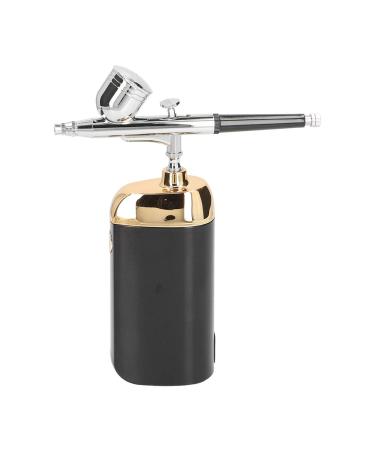 Cordless Handheld Oxygen Facial Portable Airbrush Fine Atomization USB Charging Multifunctional for Facial Beauty Art Painting Cake Decorating (Black)