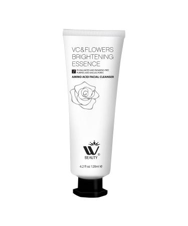 WBM Facial Cleanser with Amino Acid Perfect Anti-Aging Skin Brightening and Wrinkle Reducing Acne Daily Face Wash for All Skin Types With Organic & Natural Ingredients - 4.2 fl oz/120 ml Amino Acid Facial Cleanser 4.2 Oz