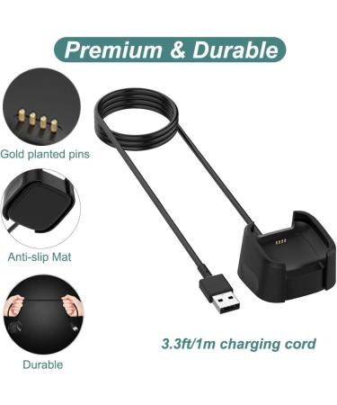 Kissmart Charger for Fitbit Versa 2  Replacement Charging Cable Dock Cradle with 3.3ft USB Cord for Fitbit Versa 2 Smartwatch - Buy Online on SooperMarket.com