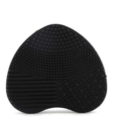 Silicone gloves brush accessories heart shape silicone makeup brush detergent brush for cosmetic washing(Black)