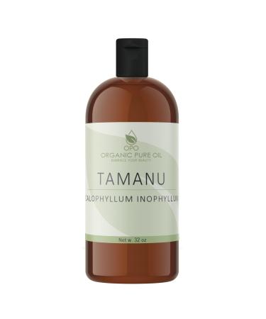 Tamanu Oil - 100% Pure Natural Organic Sourced Unrefined Non-GMO Cold Pressed Nut Carrier Oil for Skin Hair Nails Body Face DIY Cosmetic Premium Grade A - 32 oz - Hydrating Moisturizing