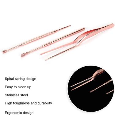 3 Pcs Stainless Steel Double-Headed Ear Pick Earwax Removal Kit | Ear Cleansing Tool Set - Buy Online on SooperMarket.com