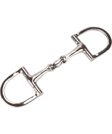 Equinate D -Ring bridle stainless steel 16mm double broken 12.5 cm - anatomically shaped mouth -friendly bit with gentle action - laser -engraved size specification