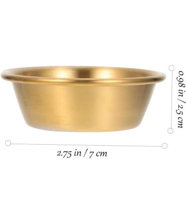 IMIKEYA Spice Dish 8 Pcs Stainless Steel Sauce Dish Multipurpose Can Stainless Steel Dessert Dishes 7X7X2.5cmx2pcs Goldenx2pcs - Buy Online on SooperMarket.com