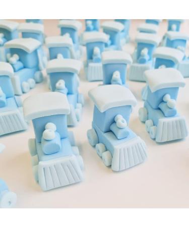 Train Set Cake Topper Party Decoration Personalised Custom Name Fondant Edible Icing Great for Kids Boy Birthday Christening Baby Shower Easy to Use - Buy Online on SooperMarket.com