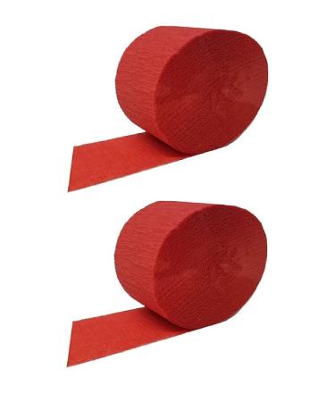 Fall Colors Crepe Paper Streamers Made in USA (Flame Red 2 Rolls)