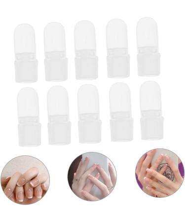 Beavorty 60 Pcs Nail case nail polish protector nail polish holder gel for nails nail art gel finger nail soak off nail polish cap holder nail polish cover nail polish varnish shield hat 4x2cmx3pcs As Shownx3pcs - Buy Online on SooperMarket.com