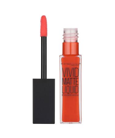 Maybelline Vivid Matte Liquid Lipstick #25 Orange Shot - 8ml | International Shipping Available - Buy Online on SooperMarket.com