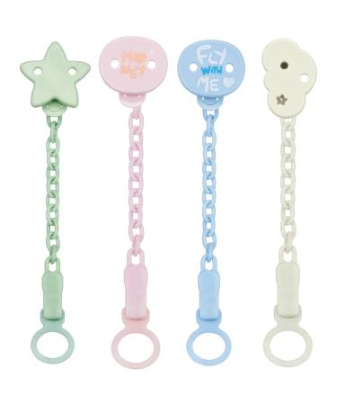 All You Can Clip: Soft Pink Pacifier Chain for Girls | Durable Pacifier Holder for Newborns | International Shipping Available - Buy Online on SooperMarket.com