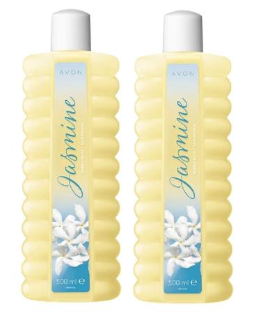 2 x Avon Bubble Bath 500ml Jasmine Jasmine 500 ml (Pack of 2)