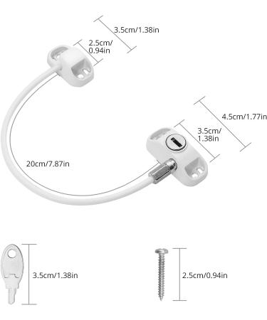 eSynic 4Pc Window Restrictors - Child Safety Locks for UPVC Windows - White Style-B - Buy Online on SooperMarket.com
