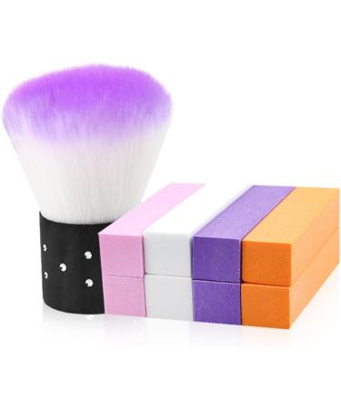 minkissy 1 Set Nail Block Bulk Nail Files Sand Paper Nail Sanding Buffer Nail Art Brush Nail Brush Remover Buffer Block Tools Nail Cleaner Brush Nail Polish Block Purple Paint Manicure - Buy Online on SooperMarket.com