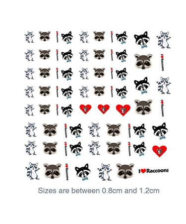 Raccoon Nail Art Decals - Unique Raccoon Collection for Nail Design - Buy Online on SooperMarket.com