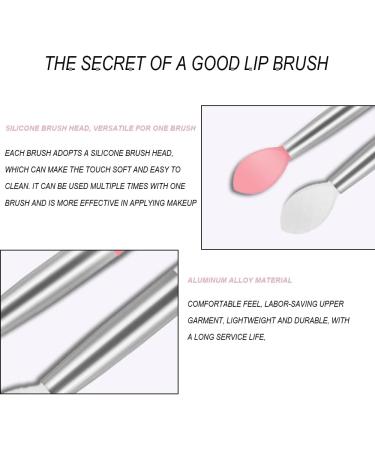 Silicone Mini Lip Brush Set - 4 Pcs Portable & Reusable Lip Applicator Brushes - Buy Online on SooperMarket.com