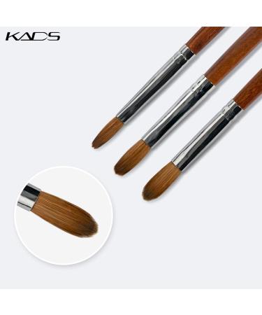 Kads Kolinsky Acrylic Nail Brush - Rosewood Nail Art Tool for Professional Manicure | International Shipping - Buy Online on SooperMarket.com