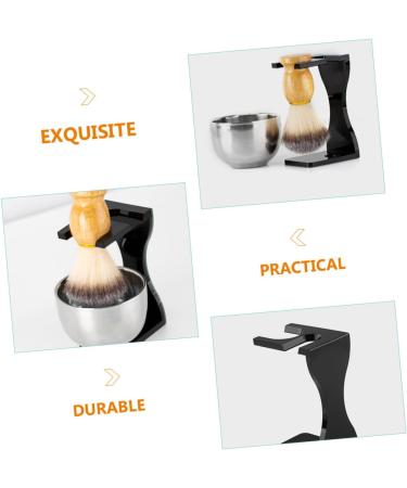 Premium 1 Set Shaving Kit | Shaving Brush Rack & Cream Holder for Men | Multifunctional Acrylic Shaving Tool - Buy Online on SooperMarket.com