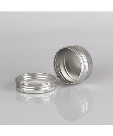 Zeoabsy 50pcs 30ml Silver Aluminum Tins - Empty Screw-Top Containers for Cosmetics Candles & Ointments + Spatulas & Etiquette - Buy Online on SooperMarket.com