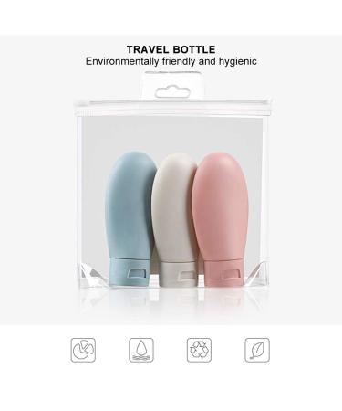 Silicone Base Travel Bottles Set - 3 PCS Leakproof Empty Shampoo & Lotion Containers for Trips & Home Use - Buy Online on SooperMarket.com