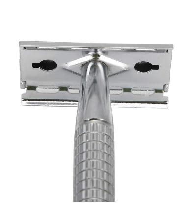 Classic Stainless Steel Double Edge Safety Razor - Essential Portable Razor for Men | International Shipping Available - Buy Online on SooperMarket.com