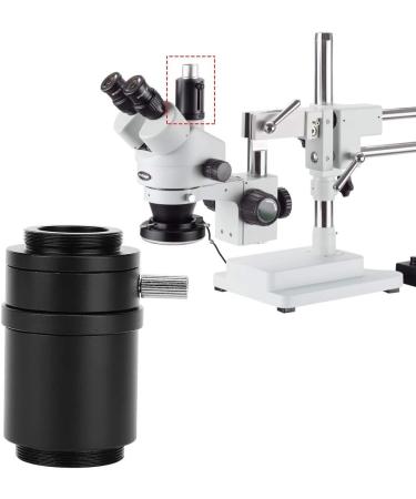 Oumefar Aluminum Alloy Camera Adapter for Stereoscopic Microscopes - C Interface, Industrial Camera Compatible - 25mm Interface - Buy Online on SooperMarket.com