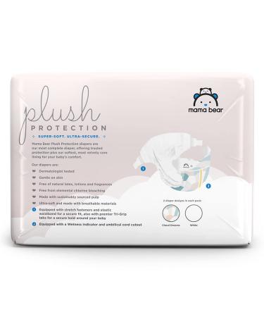 Amazon Brand - Mama Bear Plush Protection Newborn Diapers  Ultra-soft  Hypoallergenic  Dermatologist Tested  For Babies Weighing Up to 10 Pounds  Assorted Print  32 Count Size 0 (32 Count) 1 Pack - Buy Online on SooperMarket.com