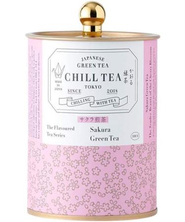 Sakura Green Tea by CHILL TEA Tokyo (100g Loose Leaf) - Cherry blossom tea Japanese Tea Loose Leaf Tea Flavoured Tea- Fruity Floral Flavour Taste of Japan 100 g - Buy Online on SooperMarket.com