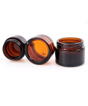 3 PCS Brown Glass Refillable Cosmetic Jars | Empty Face Cream & Lip Balm Containers (30 ml) - International Shipping Available - Buy Online on SooperMarket.com