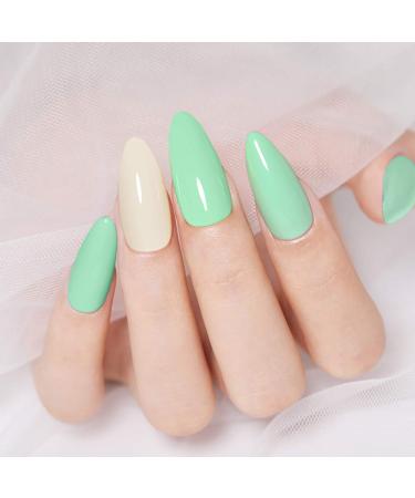 Senvenski Teal Gel Nail Polish Set - Blue Glitter Mint Olive Aqua Green Emerald Turquoise Shimmer - Starrily Sparkle Crystal - Soak Off UV LED Varnish Kit (CS007) - Buy Online on SooperMarket.com
