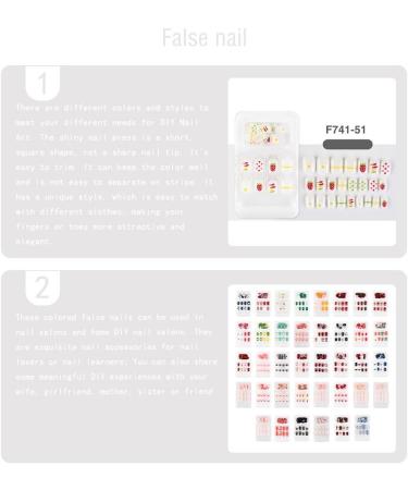 dijiusidy False Nail Perfect Matching Simple to Wear Fingernail Full Coverage Press Type Strong Viscosity Adjustable Paster Type 3 F741 Type 3 F741 - Buy Online on SooperMarket.com