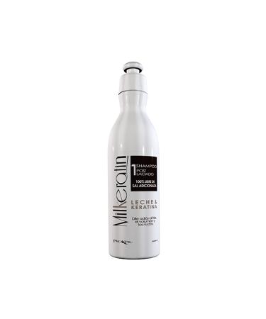 Prokpil Milkeratin Step 1 Shampoo Salt Free | Post Straightened Care Parabens Free No Frizz | Champu Pos Laciado Libre de parabenos Sin Sal 10.1oz-300ml