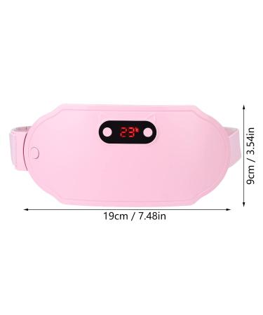 Menstrual Heating Pillows for Women - Portable Electric Heating Belt with 6-Speed Vibration & Fast Heating - Pink - Buy Online on SooperMarket.com