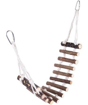inherited Wood Climbing Ladder Toy Naturals Rope Ladder Bird Toy Wooden Hamster Ladder Flexible Bridge Swing Ladder for Parrots Pet Training for Bird Parrot Budgie Parakeet Cockatiel Macaw - Buy Online on SooperMarket.com