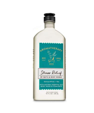 Bath and Body Works Aromatherapy Stress Relief Eucalytus Tea with Natural Essential Oils Body Wash & Foam Bath 10 fl oz / 296 mL