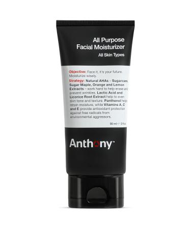 Anthony All-Purpose Facial Moisturizer   Men s Hydrating Lotion for Dry Skin   Lightweight  Non-Comedogenic  Anti-Aging Formula   3 Fl Oz 3 Fl Oz (Pack of 1)