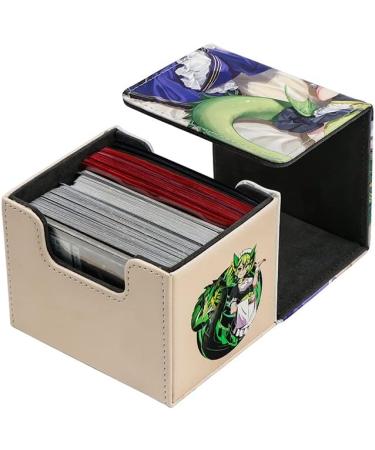 BlackLotos Leather Card Storage Box | Magnetic Trading Card Collection Box | Purple | Fits 100+ Double Sleeved YGO Cards | Collectible Cards Deck | Playing Card Box - Buy Online on SooperMarket.com