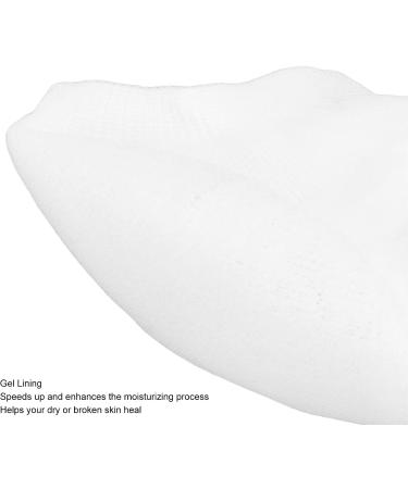 Stop Cracked Heels Toeless Spa Gel Socks for Foot Treatment Care 4 Pair Moisturizing Heel Socks Open Toe Socks for Dry Hard Cracked Heels(White) - Buy Online on SooperMarket.com