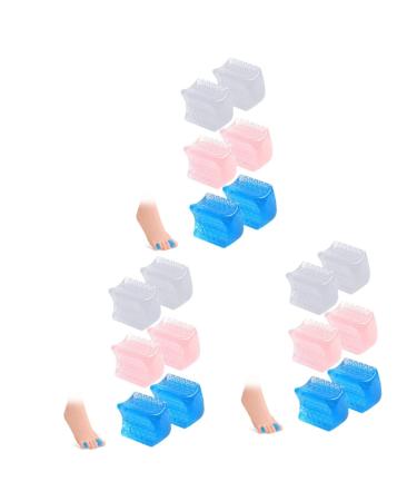 Toe Spreaders 18 Pcs Eversion Toe Separator Pedicure Tools Manicure Tools Thumb Protector Bunion Straightener Big Toe Support Hammer Toe Crooked Toe Bunion Pinch Toe Spacer As Shownx3pcs 2.8x2.2cmx3pcs