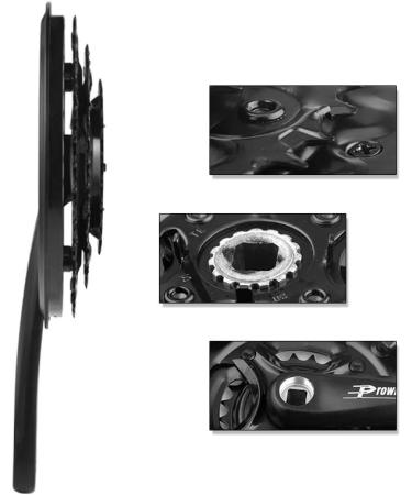 Bibike 6/7/8 Speed Mountain Bike Crankset 170mm Square Diamond Hole - 24/34/42T Chainrings - Buy Online on SooperMarket.com