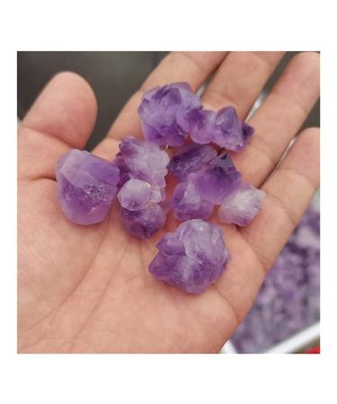 Natural Crystal Rough Natural Amethyst Raw Quartz Small Cluster Reiki Stone Crystal Point Specimen Home Decor Raw Crystals Beautiful (Size : 100g)
